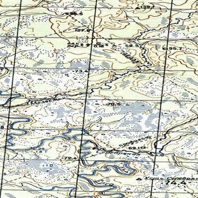 Soviet Genshtab map - q39-071/072--(1965) - Russia