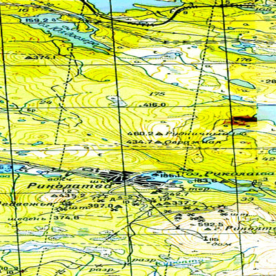 Soviet Genshtab map - q36-015/016 - Russia