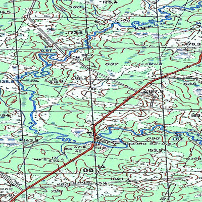 Soviet Genshtab map - q39-135/136 - Russia