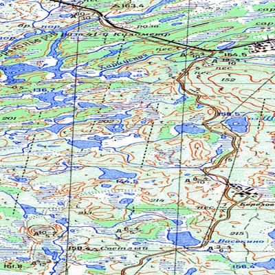 Soviet Genshtab map - q36-021/022 - Russia