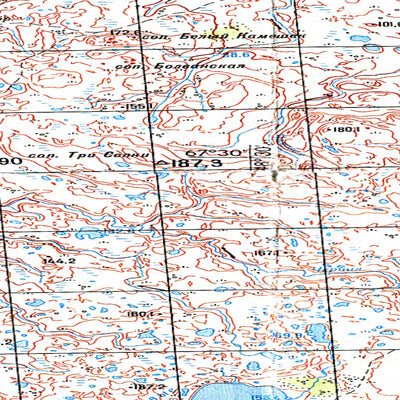 Soviet Genshtab map - q39-013/014 - Russia