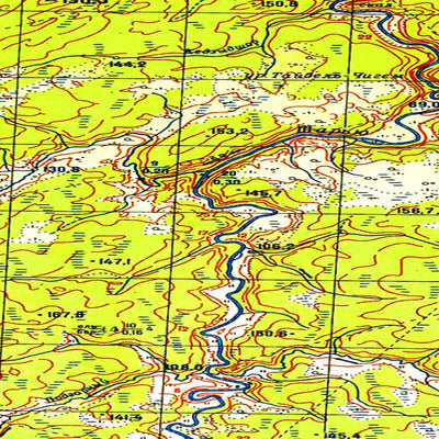 Soviet Genshtab map - q40-069/070 - Russia