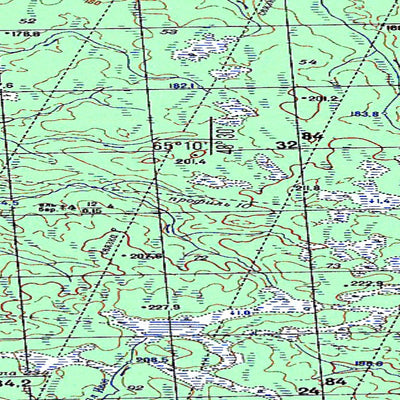 Soviet Genshtab map - q39-097/098 - Russia