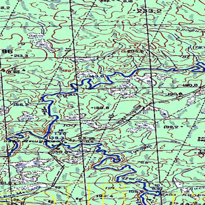 Soviet Genshtab map - q39-097/098 - Russia