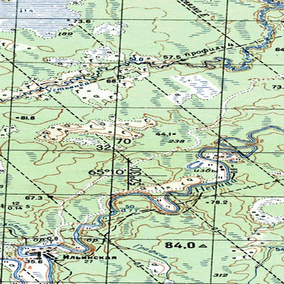 Soviet Genshtab map - q39-105/106--(1963) - Russia