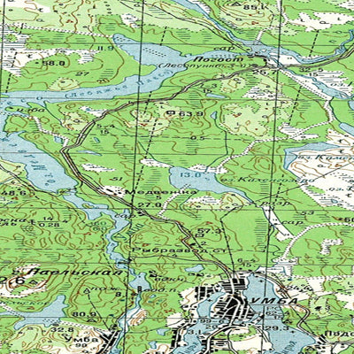 Soviet Genshtab map - q36-045/046--(1965) - Russia