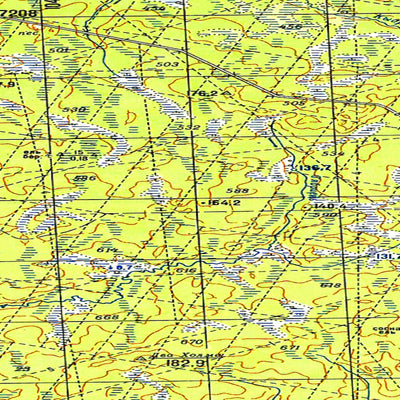 Soviet Genshtab map - q40-111/112 - Russia
