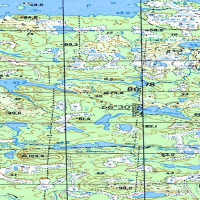 Soviet Genshtab map - q36-053/054 - Russia