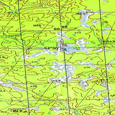 Soviet Genshtab map - q40-121/122 - Russia