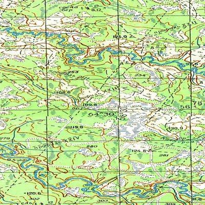 Soviet Genshtab map - q40-125/126 - Russia