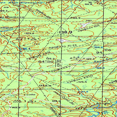 Soviet Genshtab map - q40-115/116 - Russia