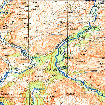 Soviet Genshtab map - q41-077/078 - Russia