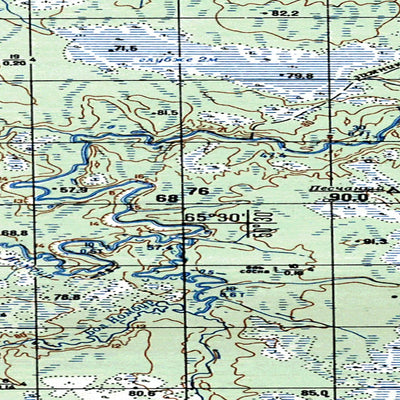 Soviet Genshtab map - q39-089/090--(1985) - Russia