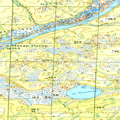 Soviet Genshtab map - q41-117/118 - Russia