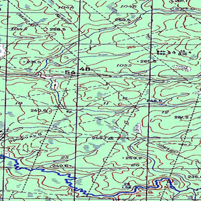 Soviet Genshtab map - q39-127/128 - Russia