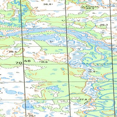 Soviet Genshtab map - q43-051/052 - Russia