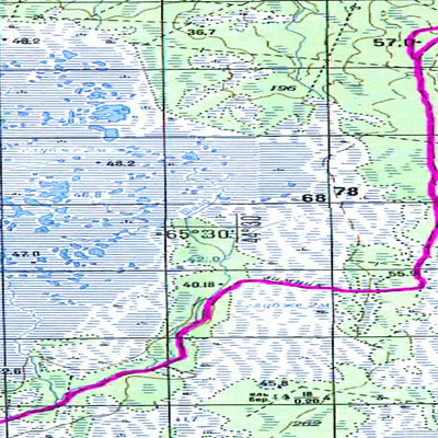 Soviet Genshtab map - q38-089/090 - Russia