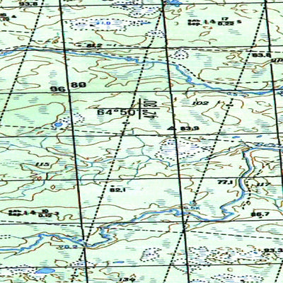 Soviet Genshtab map - q38-109/110 - Russia