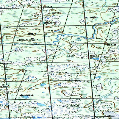 Soviet Genshtab map - q38-109/110 - Russia