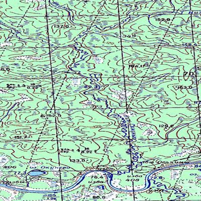 Soviet Genshtab map - q39-121/122 - Russia
