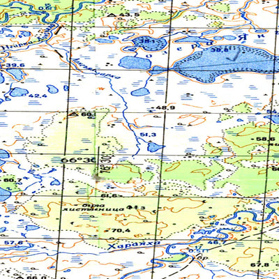 Soviet Genshtab map - q43-057/058 - Russia