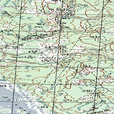 Soviet Genshtab map - q39-131/132--(1977) - Russia