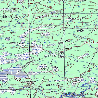 Soviet Genshtab map - q39-137/138 - Russia