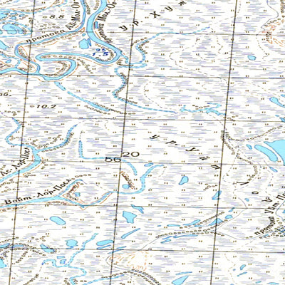 Soviet Genshtab map - q41-131/132 - Russia