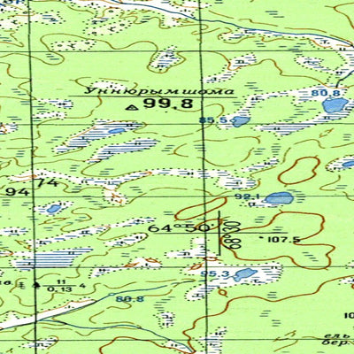 Soviet Genshtab map - q42-113/114 - Russia