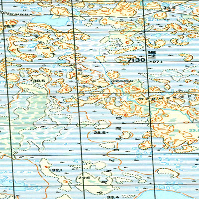 Soviet Genshtab map - q41-135/136 - Russia