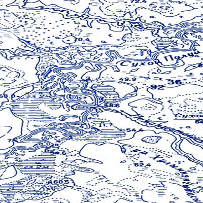 Soviet Genshtab map - q42-115/116 - Russia