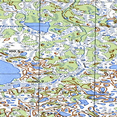 Soviet Genshtab map - q42-127/128 - Russia