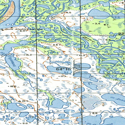 Soviet Genshtab map - q60-137/138 - Russia