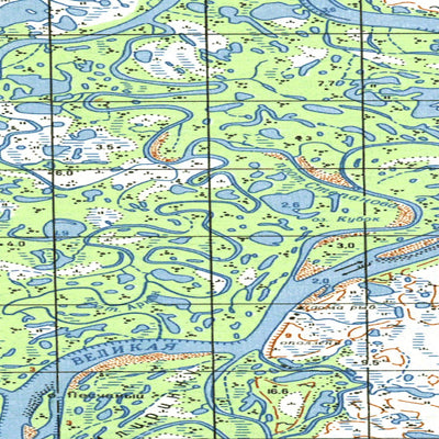 Soviet Genshtab map - q60-137/138 - Russia