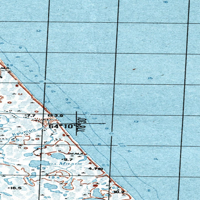 Soviet Genshtab map - q60-141/142 - Russia