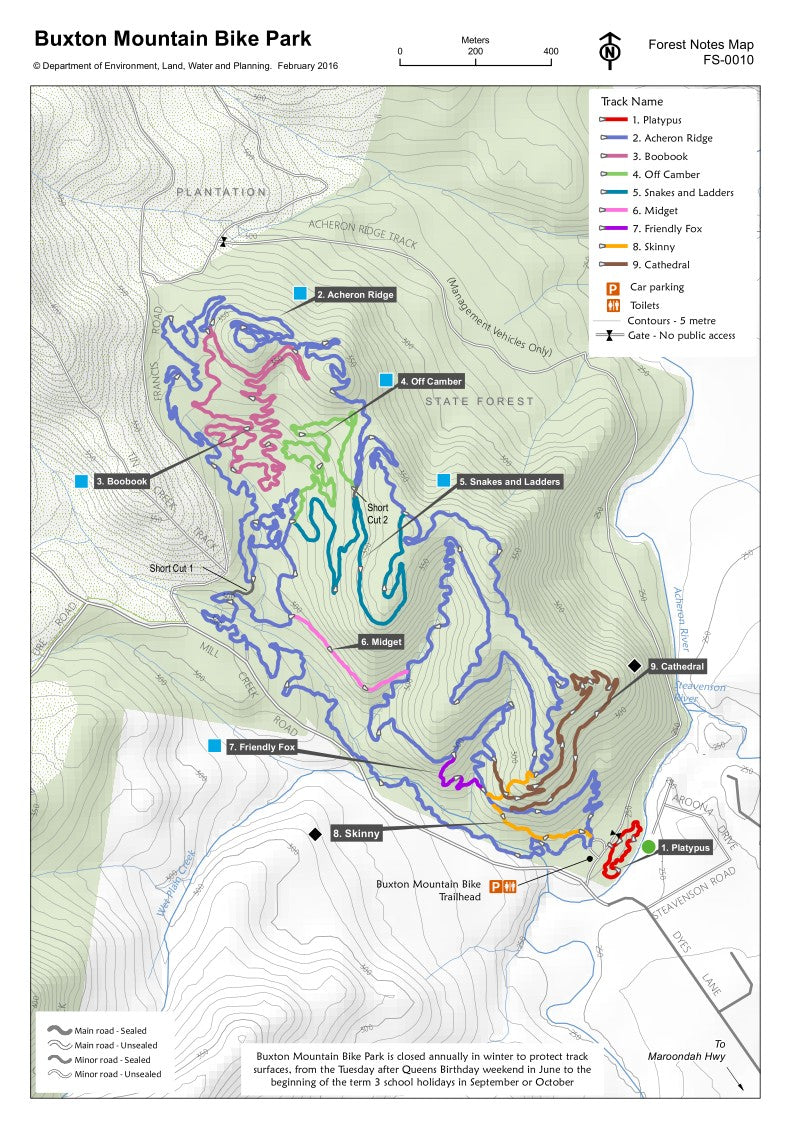 maps mountainbike Buxton MTB Trails Map by Pane Inc