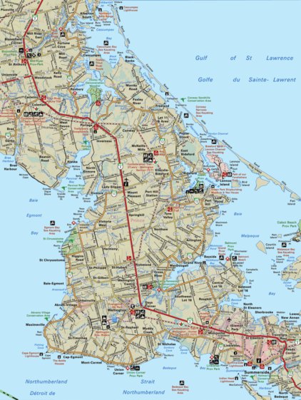 Map35 Summerside - Prince Edward Island - New Brunswick