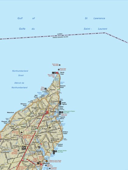 Map48 Tignish - Prince Edward Island - New Brunswick