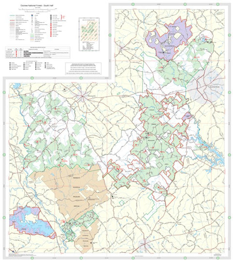Oconee National Forest Visitor Map