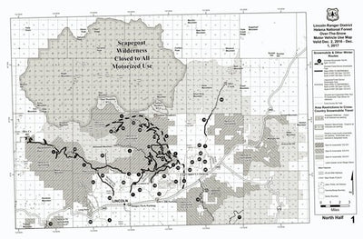Lincoln Snowmobile Map North Half
