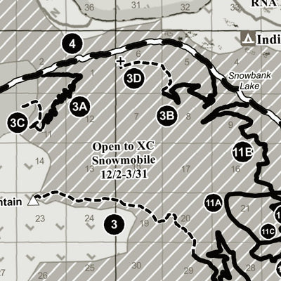 Lincoln Snowmobile Map North Half