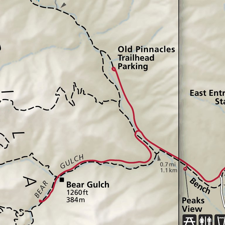 Pinacles Map Pinnacles National Park Map by US National Park Service | Avenza Maps
