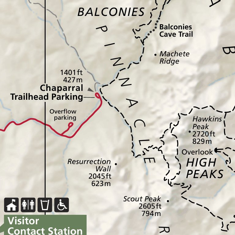 Pinacles Map Pinnacles National Park Map by US National Park Service | Avenza Maps