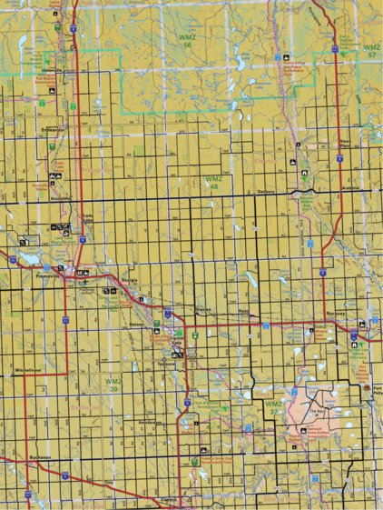 Map54 Preeceville - Saskatchewan