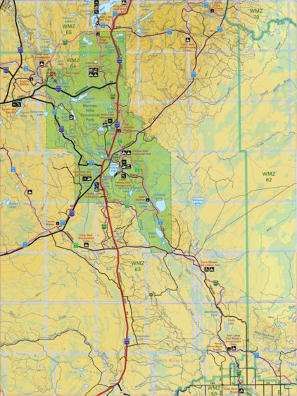 Map82 Narrow Hills Provincial Park - Saskatchewan