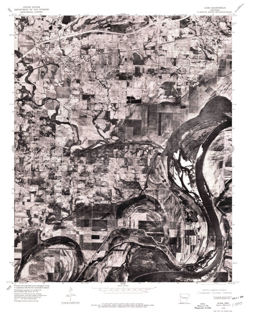 Alma Map Alma, AR (1976, 24000-Scale) Map by United States Geological Survey ...
