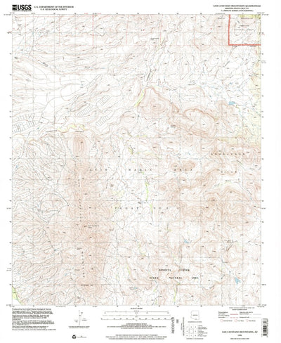 San Cayetano Mountains, AZ (1996, 24000-Scale) Preview 1