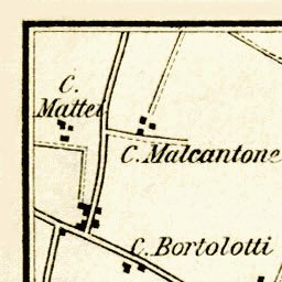 Bologna environs map, 1899