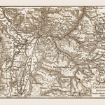 Bozen (Bolzano) and environs map, 1909