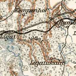 Environs of Cesis (Венденъ, Wenden) map, 1914